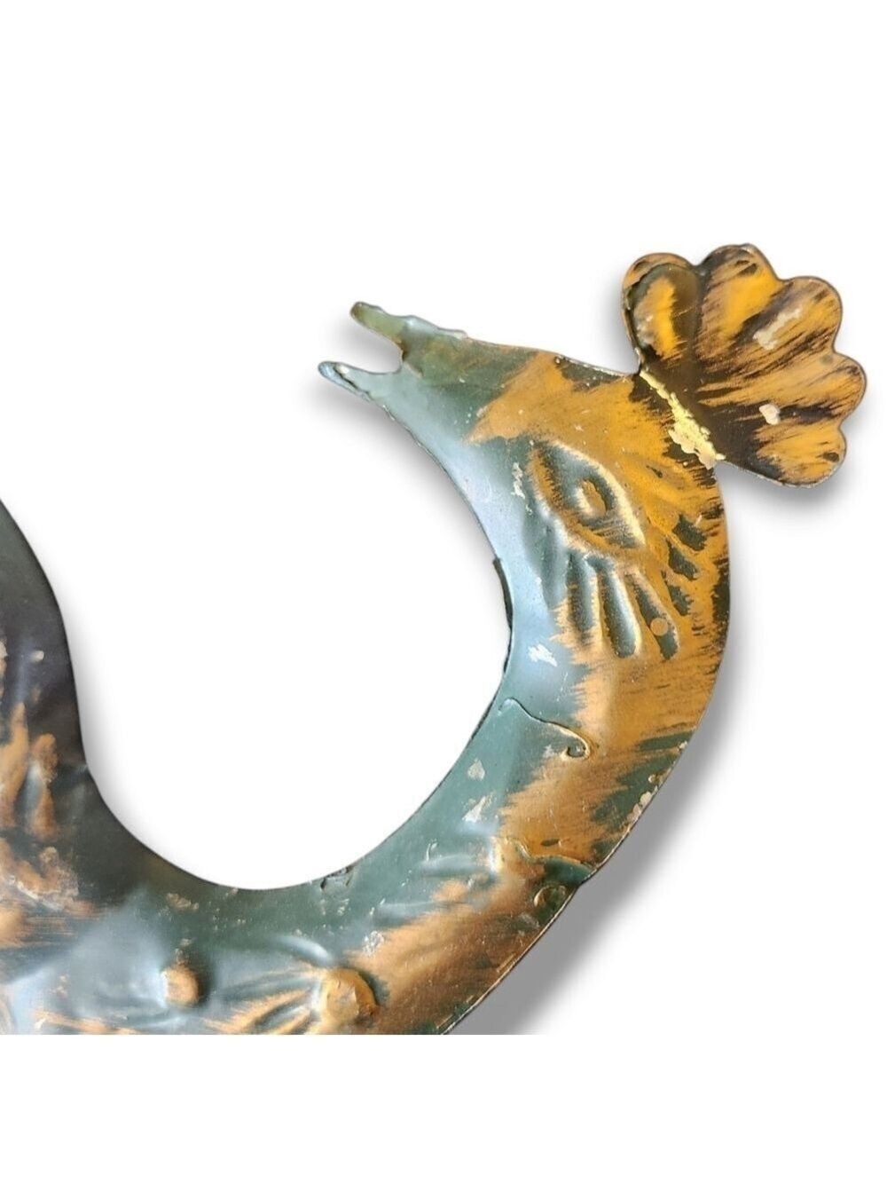 Vintage MCM Wall Decor Tin Peacock PAIR (Made in Hong Kong) Circa 1950-1960s - Picture 4 of 11
